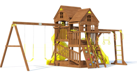 Спортивно-игровой комплекс MoyDvor ПАНОРАМА с трубой, спуском и рукоходом