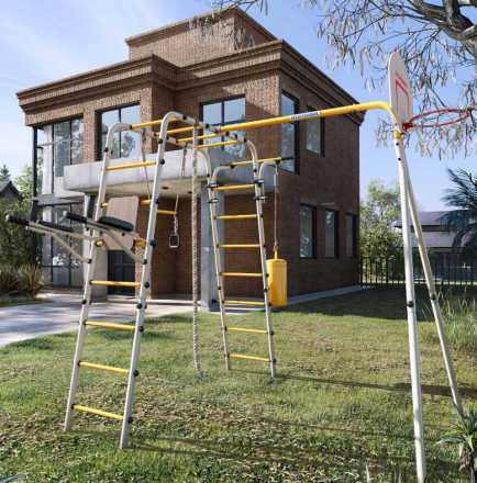 Дачный комплекс "Fitness" (без качелей) Romana (серый/желтый) R 103.20.04 NEW