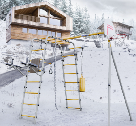 Дачный комплекс "Fitness" (без качелей) Romana (серый/желтый) R 103.20.04 NEW