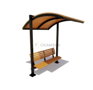 Скамейка с теневым навесом «Воронеж» Скамейка с теневым навесом «Воронеж»