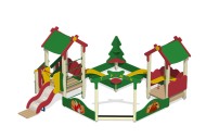 Песочный дворик с горкой 'Теремок' ПС-29.1(578)
