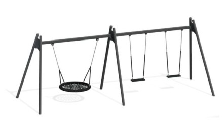 Качели "Лодочка" тройные