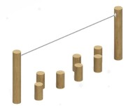 Спортивное оборудование "Переправа с пенечками" 