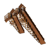Зимняя деревянная заливная горка «Морозко» 12+8 м Зимняя деревянная заливная горка «Морозко» 12+8 м