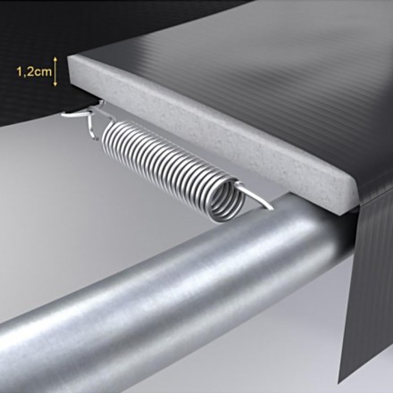 Батут с защитной сеткой DFC JUMP4FUN 6 ft черный с лестницей