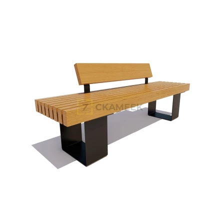 Скамейка «Ростов» со спинкой