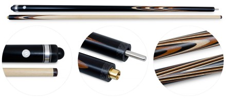 Кий / пирамида 2-pc "Классика" (термограб черный, белый) 13 запилов Кий / пирамида 2-pc "Классика" (термограб черный, белый) 13 запилов