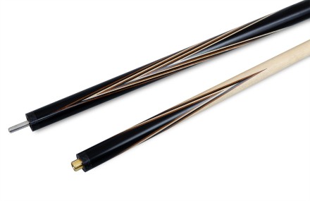 Кий / пирамида 2-pc "Классика" (термограб черный, белый) 13 запилов Кий / пирамида 2-pc "Классика" (термограб черный, белый) 13 запилов