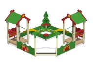 Песочный дворик без горки 'Теремок' ПС-29