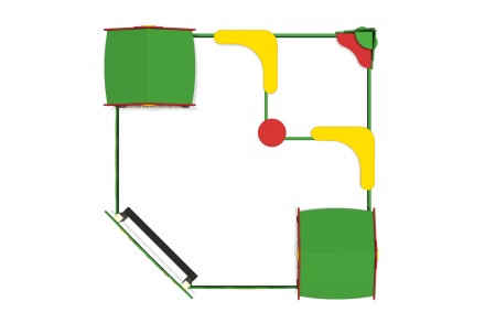 Песочный дворик без горки 'Теремок' ПС-29