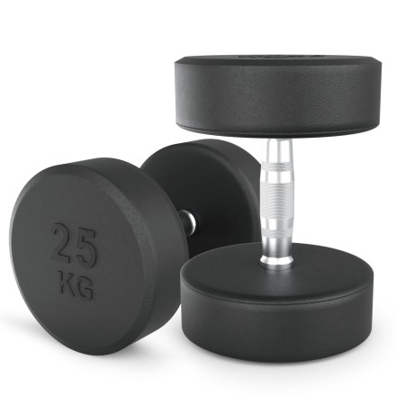 Гантель UNIX Fit PRO круглая обрезиненная 25 кг, 2 шт.