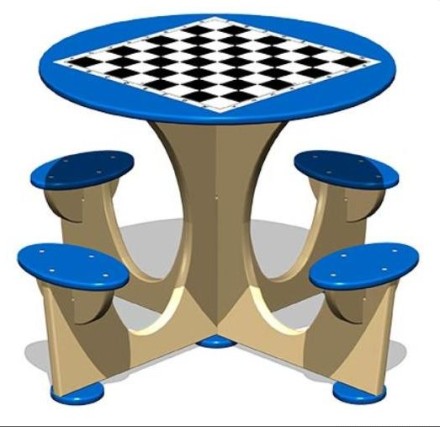 Стол детский шахматный уличный  М4