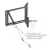 Баскетбольный щит DFC со съёмным регулятором высоты, стекло 6 мм, 120 х 80 см