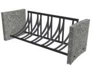 ВП-17-1 Велопарковка из камня и металла на 5 мест