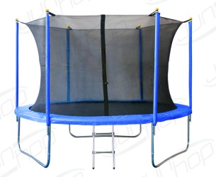 Батут JUNHOP 10 BL Комплект с защитной сетью и лестницей