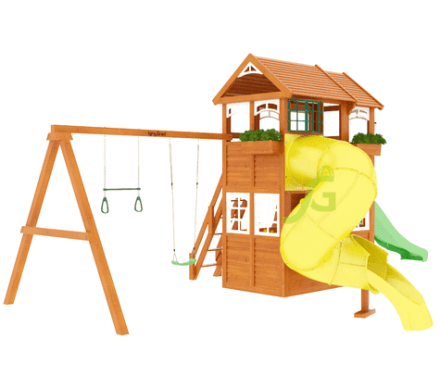 Детская площадка Клубный домик 2 с трубой Luxe