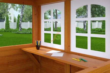 Детская площадка Клубный домик 2 с трубой Luxe