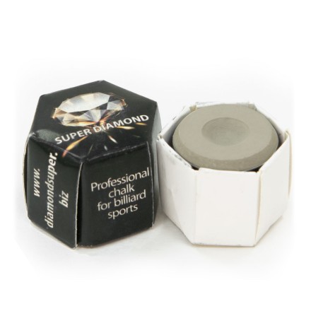 Мел &quot;Super Diamond Grey Round&quot; (серый) черная коробка, круглый