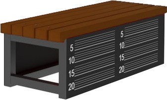 Скамья гимнастическая с измерительной шкалой 