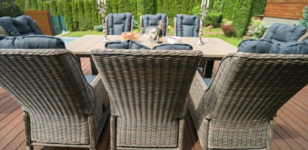 Регулируемое кресло ВЕРОНА ротанг (цвет коричневый) в комплекте с подушками