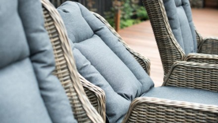 Регулируемое кресло ВЕРОНА ротанг (цвет коричневый) в комплекте с подушками