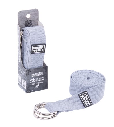 Ремешок для йоги 243 см, серый