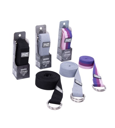 Ремешок для йоги 243 см, серый