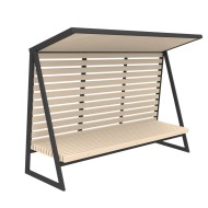 Навес парковый со скамьей RS6