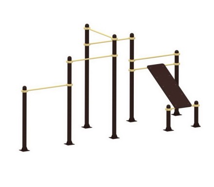 YSK50 Скамья для пресса с четырьмя турниками