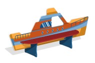 Лавочка детская двойная 'Кораблик' МФ-05.14Х
