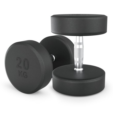 Гантель UNIX Fit PRO круглая обрезиненная 20 кг, 2 шт.
