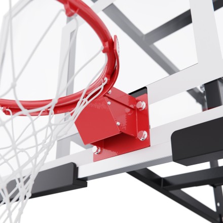 Баскетбольный щит DFC со съёмным регулятором высоты, стекло 6 мм, 136 х 80 см