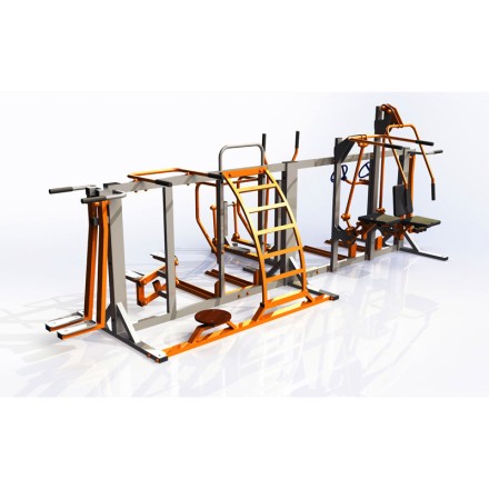 УТИ-001 Уличный тренажерный комплекс для инвалидов-колясочников