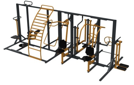 УТИ-001 Уличный тренажерный комплекс для инвалидов-колясочников