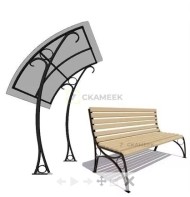 Садово-парковая скамейка с навесом «Уют» Садово-парковая скамейка с навесом «Уют»