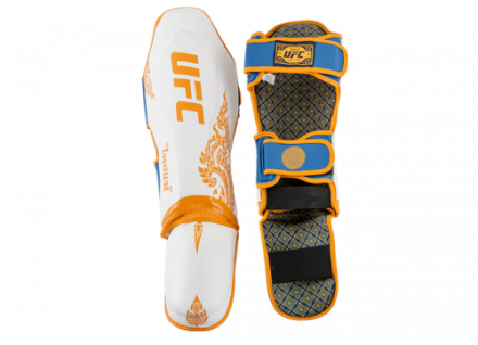 UFC Premium True Thai Защита голени, цвет синий/белый, размер XL