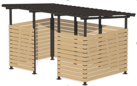 Контейнерная площадка "Эко" на 2 контейнера