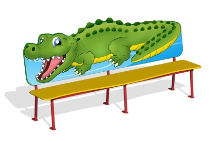 Лавочка детская «Веселый крокодил» МФ-05.16Х