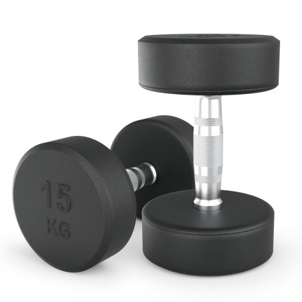 Гантель UNIX Fit PRO круглая обрезиненная 15 кг, 2 шт. Гантель UNIX Fit PRO круглая обрезиненная 15 кг, 2 шт.