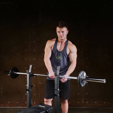 Усиленная скамья со стойками под штангу DFC MELKIN Усиленная скамья со стойками под штангу DFC MELKIN