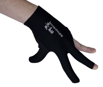 Перчатка бильярдная "Ball Teck MFO" (черная, вставка замша), защита от скольжения