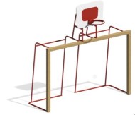 Ворота для футбола с баскетбольным кольцом