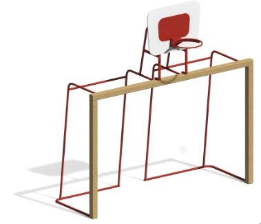 Ворота для футбола с баскетбольным кольцом