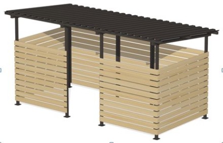 Контейнерная площадка "Эко" на 3 контейнера