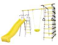 Дачный комплекс "Богатырь MAX" + СЕТКА качели Romana 103.07.07 (серый/жёлтый)
