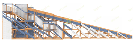 Зимняя деревянная горка IgraGrad Snow Fox, скат 18 м мод.2