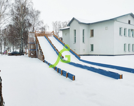 Зимняя деревянная горка IgraGrad Snow Fox, скат 18 м мод.2