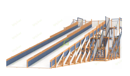 Зимняя деревянная горка IgraGrad Snow Fox, скат 18 м мод.2