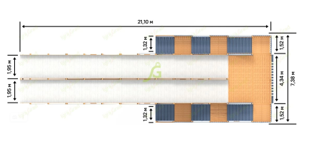 Зимняя деревянная горка IgraGrad Snow Fox, скат 18 м мод.2