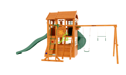 Детская площадка Клубный домик 2 с трубой и рукоходом Luxe